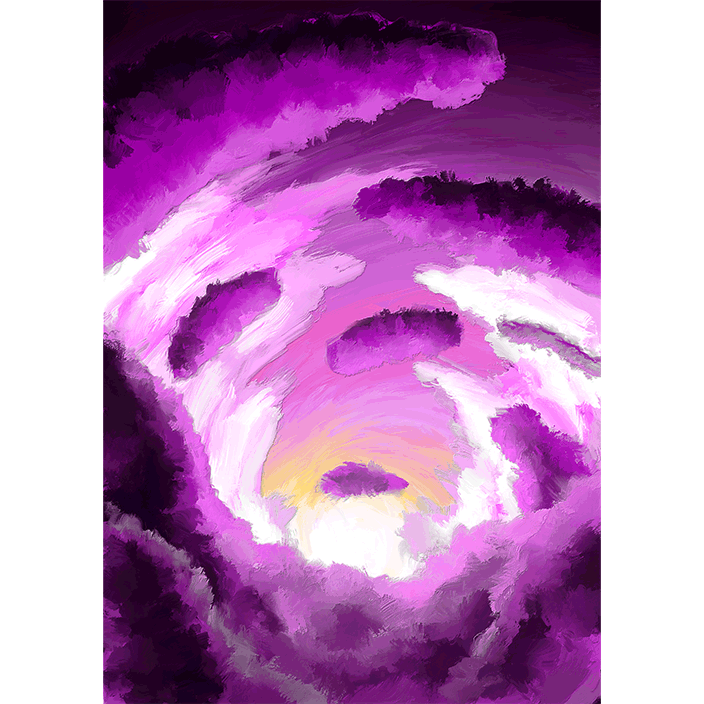 禍々しき紫空の朝