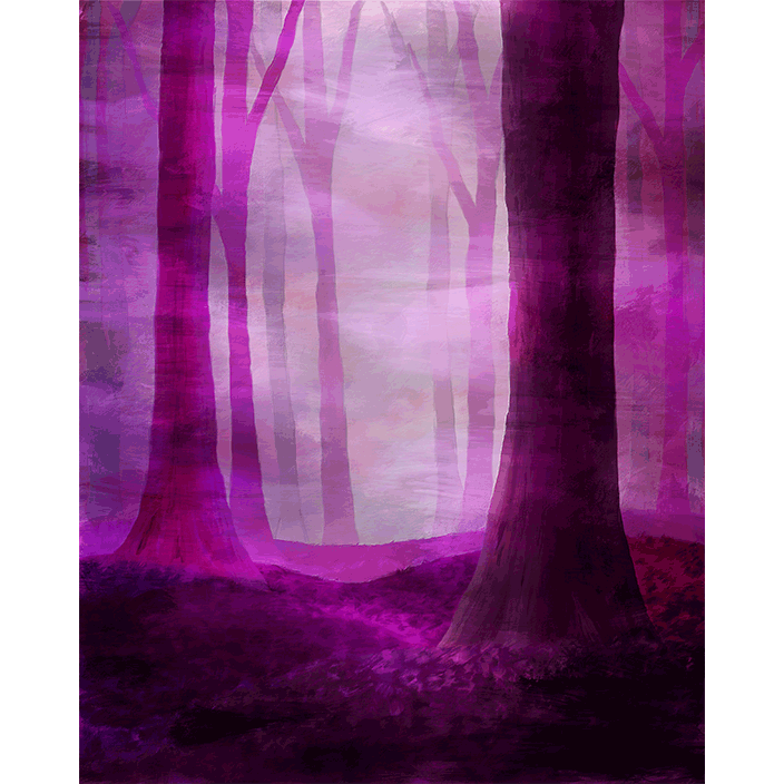 紫の霧が立つ奇怪の森