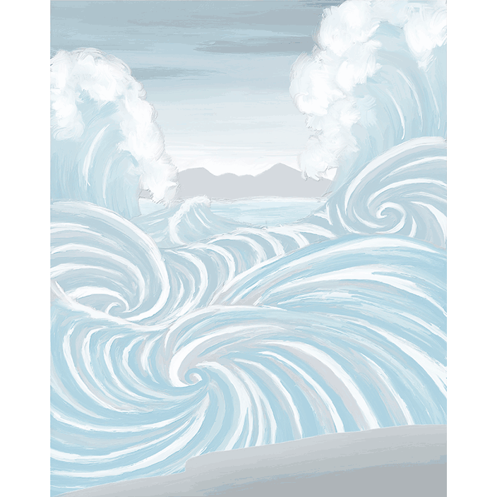 荒れ狂う白銀の渦