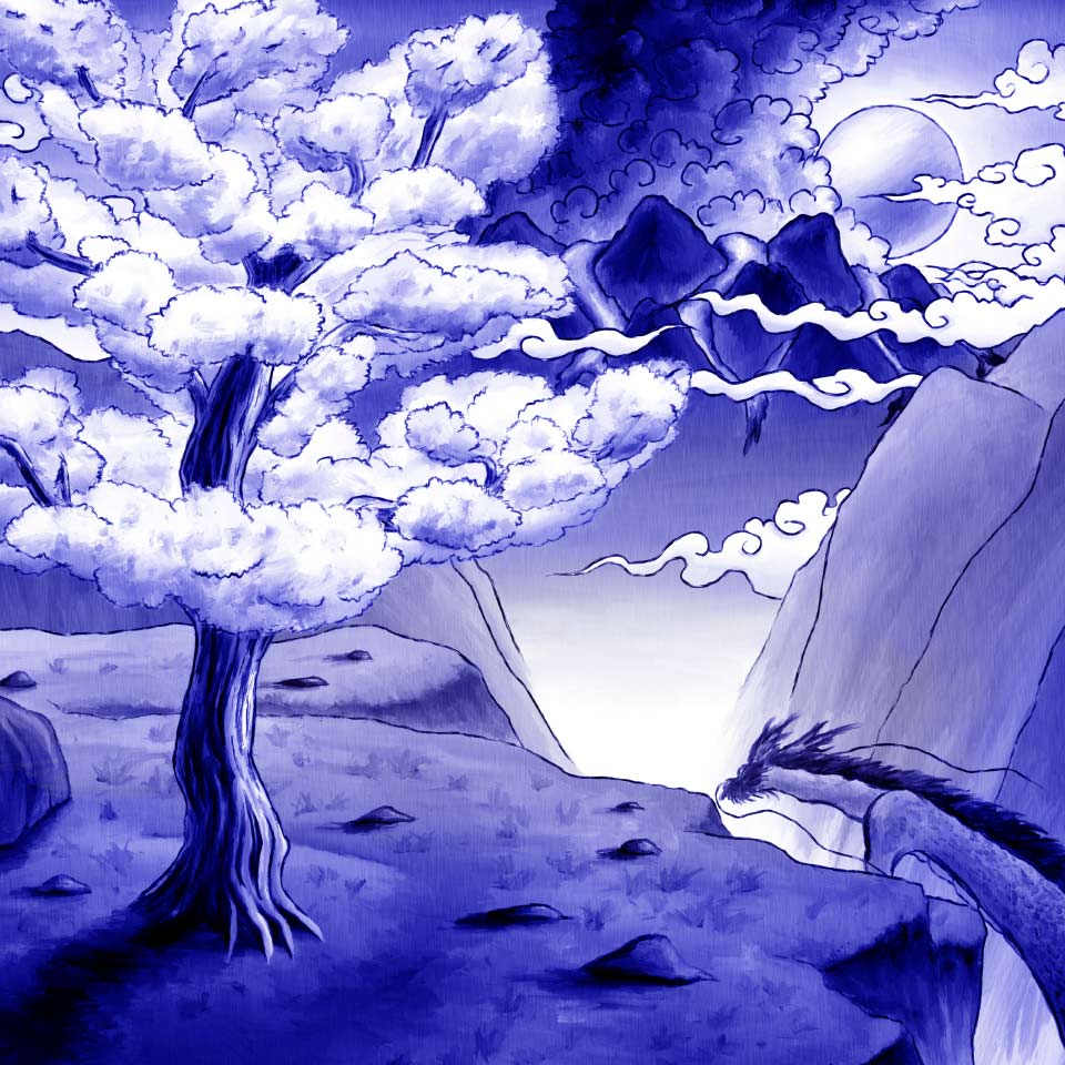 CHERRY BLOSSOMS AND ASO VOLCANO -桜と阿蘇山-