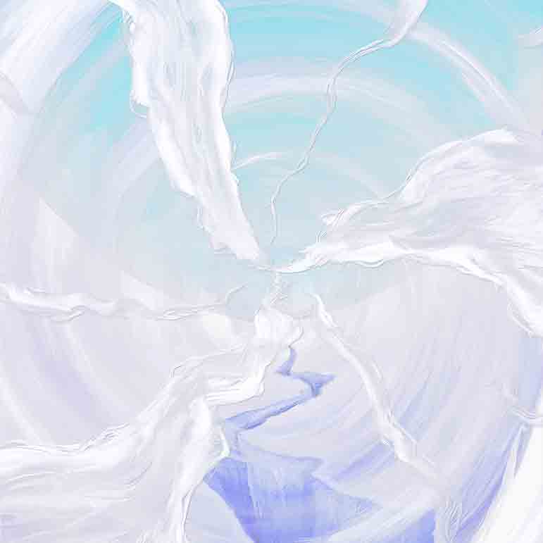 亀裂した白銀の大地