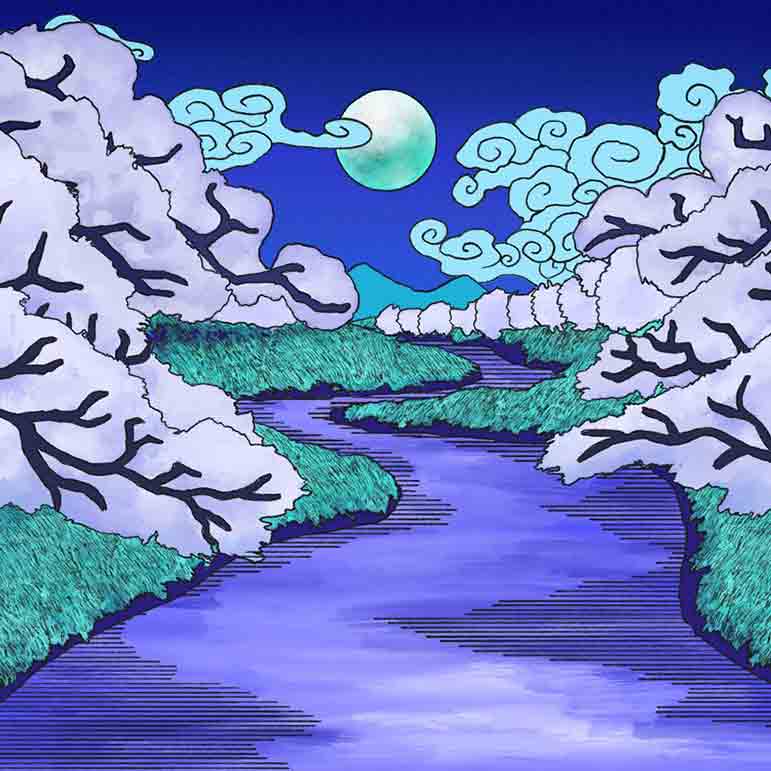 Sakura Along The River